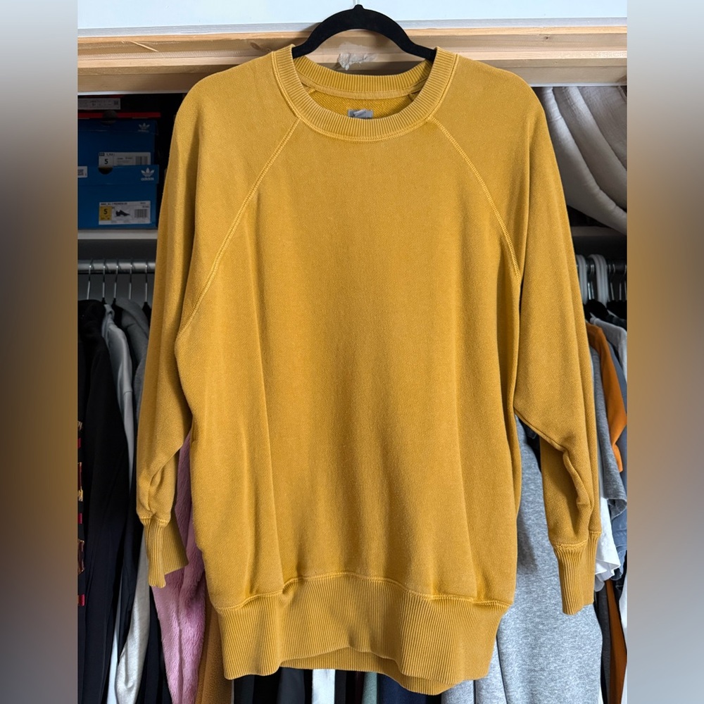 Aerie Mustard Crew Neck Sweater